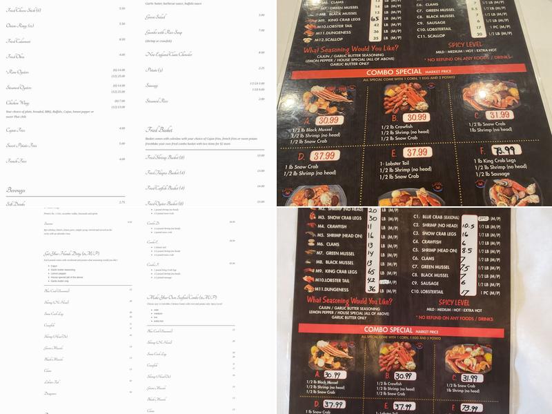 Crab Catcher Menu