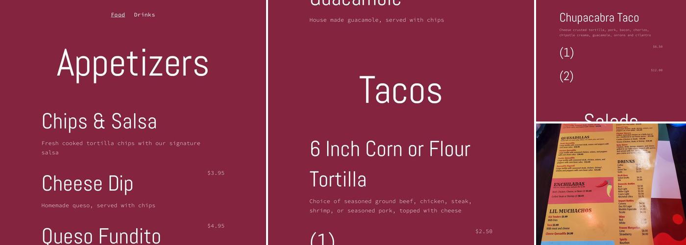 Ole Ole Mexican Grill and Cantina tm Menu