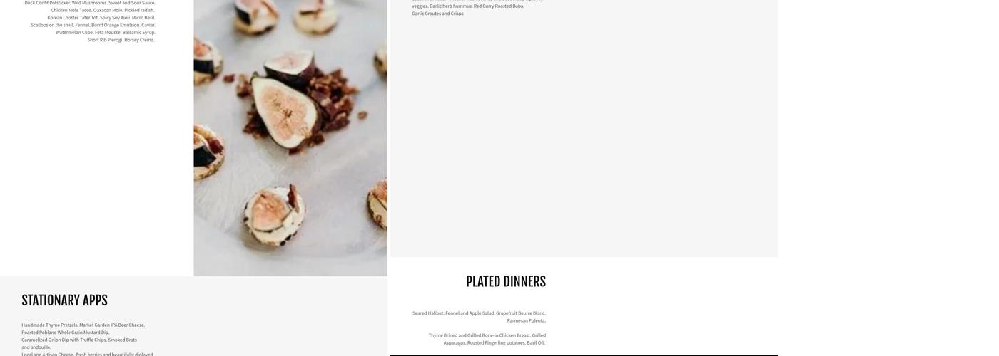Thyme catering Menu