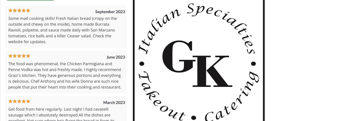 Grazi's Kitchen Menu