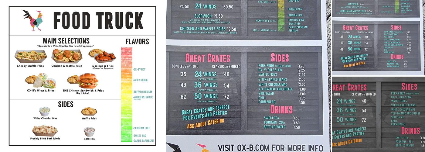 OX-B’s Menu