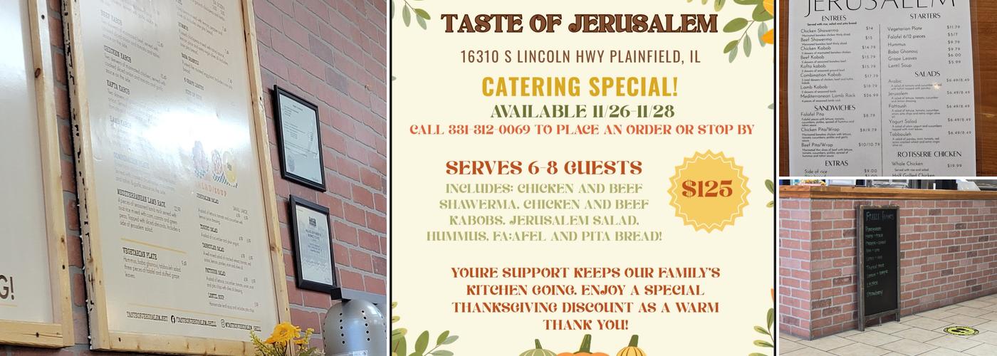 Taste of Jerusalem Menu
