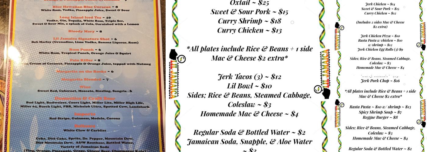 Lil Jamaica Menu