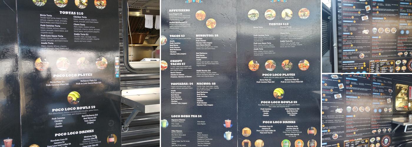 Poco Loco Menu
