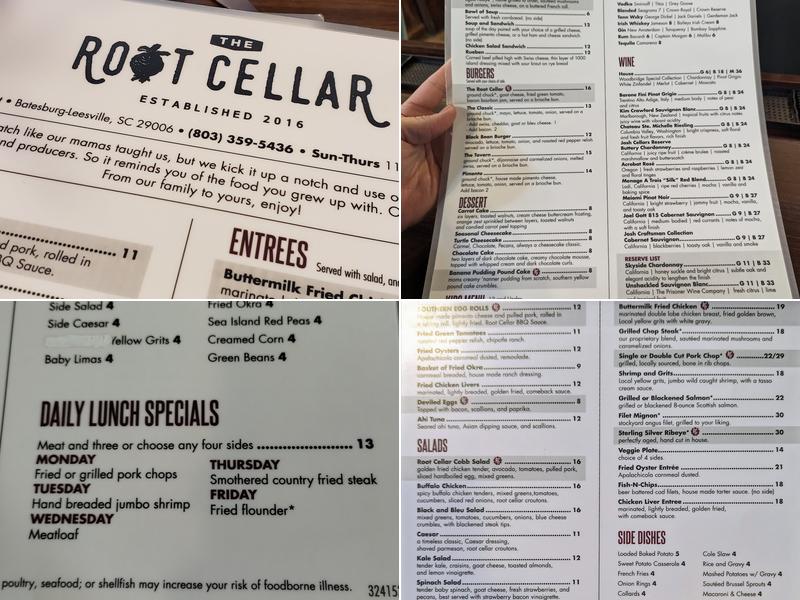 The Root Cellar B-L Menu