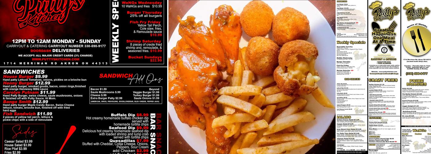 Putty's Kitchen Menu