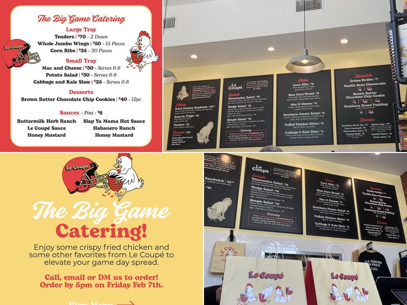 Le Coupe Menu