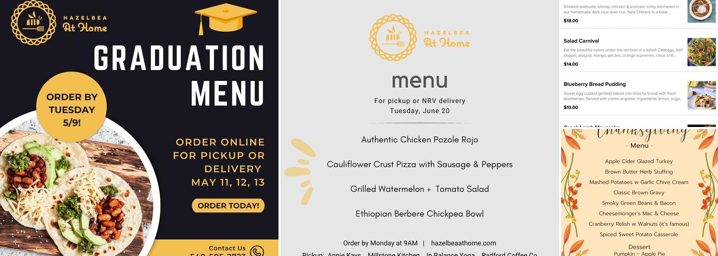 HazelBea Catering Menu