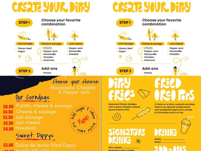 Dippys Corndogs Menu