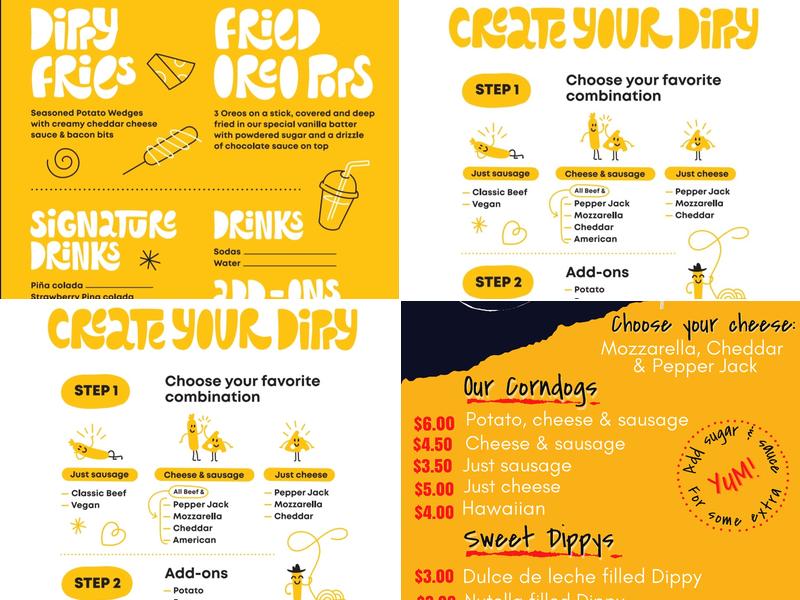 Dippys Corndogs Menu