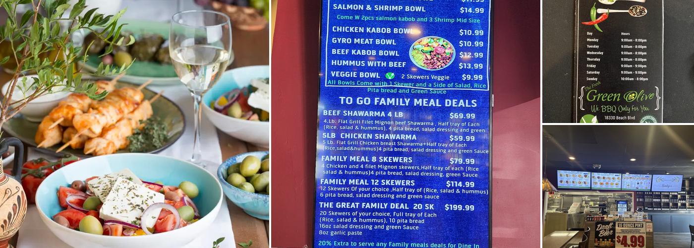 The Fresh Green Olive HB Menu