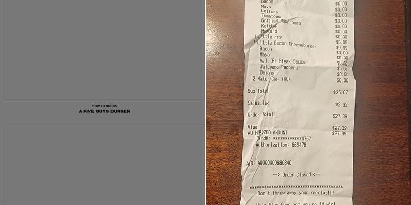 Five Guys Menu