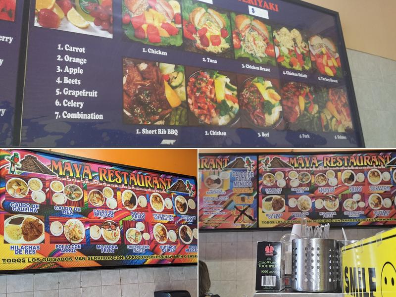 Maya Restaurant Menu