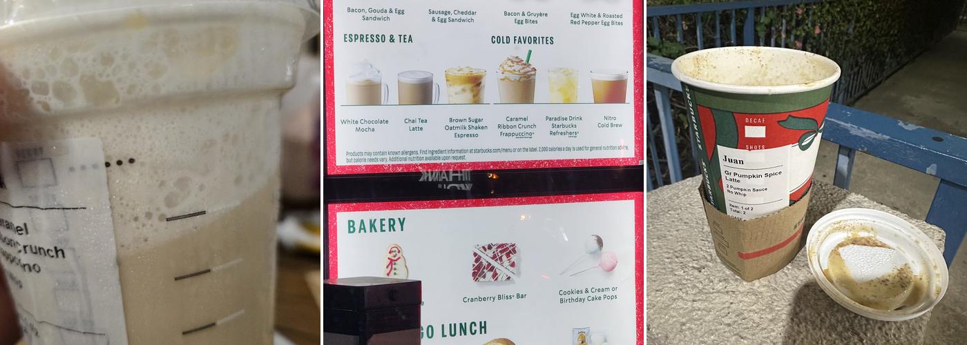 Starbucks Menu