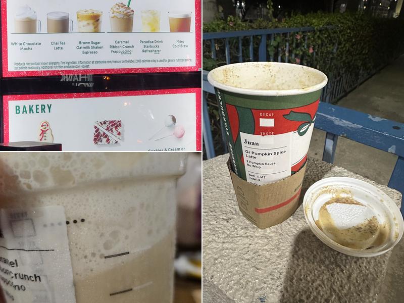 Starbucks Coffee Company Menu