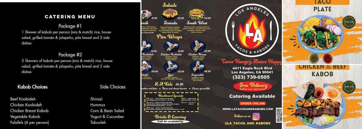 LA Tacos & Kabobs Menu