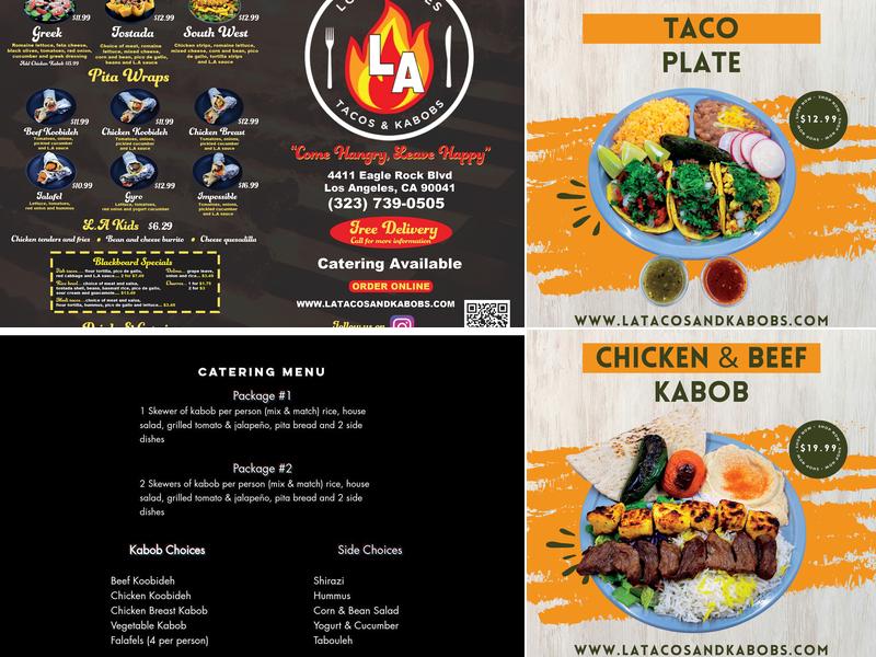 LA Tacos & Kabobs Menu