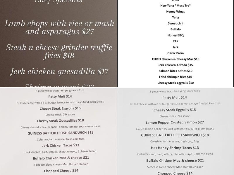 Irish Ale House Menu