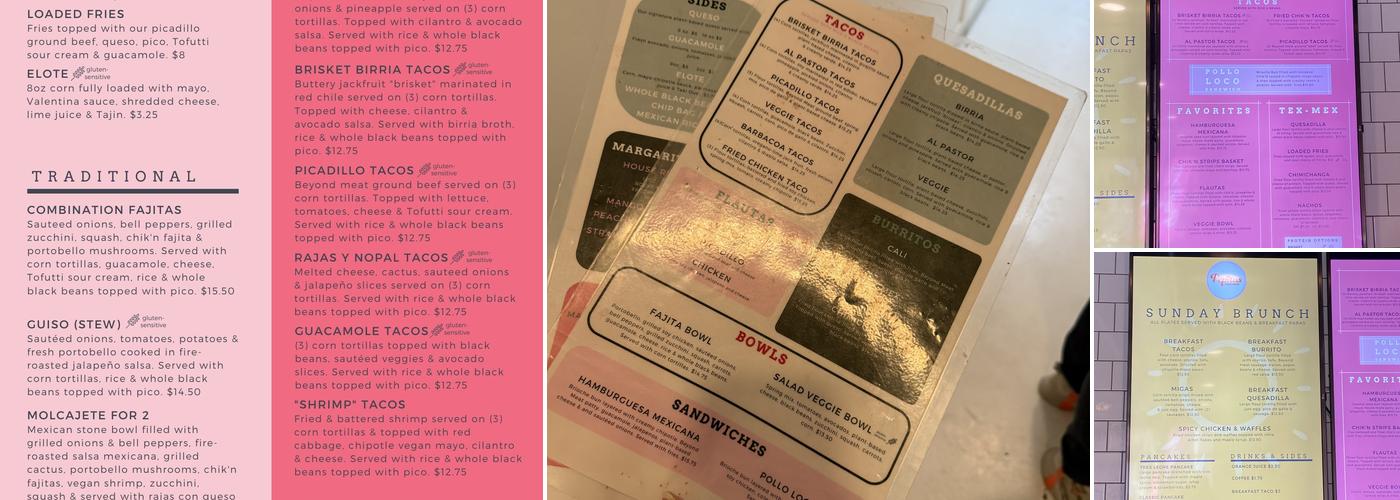 Pepitas Vegan Taqueria Menu