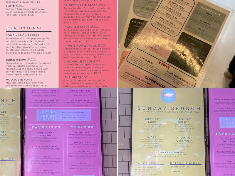 Pepitas Vegan Taqueria Menu