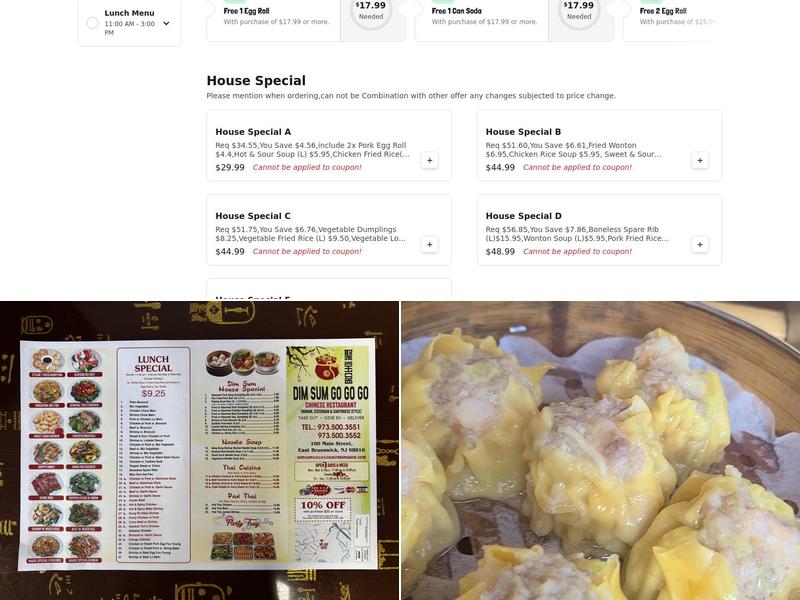 Dim Sum Go Go Go Menu