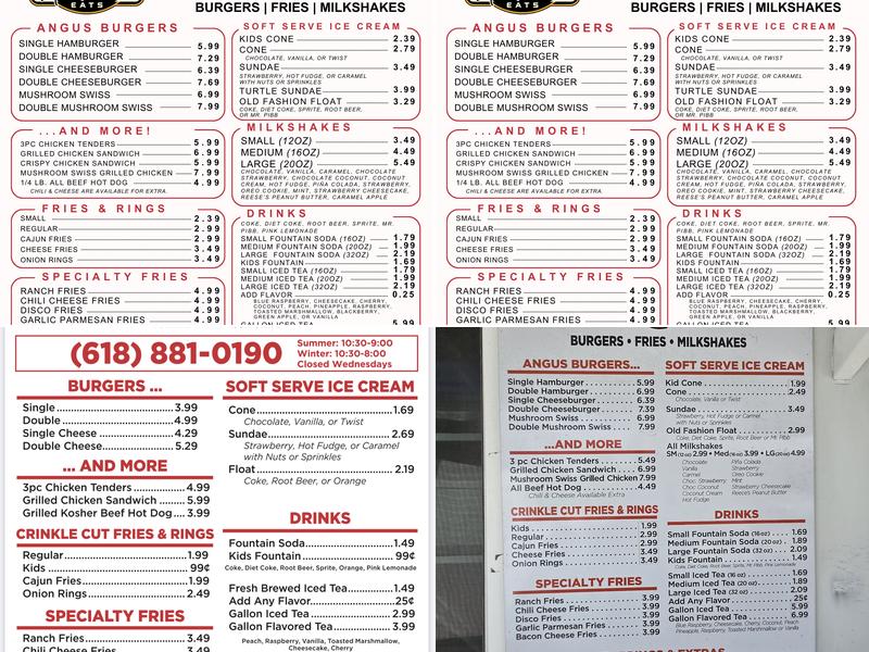Andrew's Eats Menu