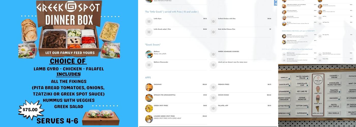 The Greek Spot Menu