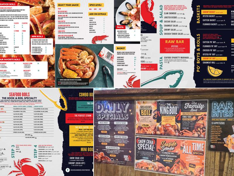 Hook & Reel Cajun Seafood & Bar Menu