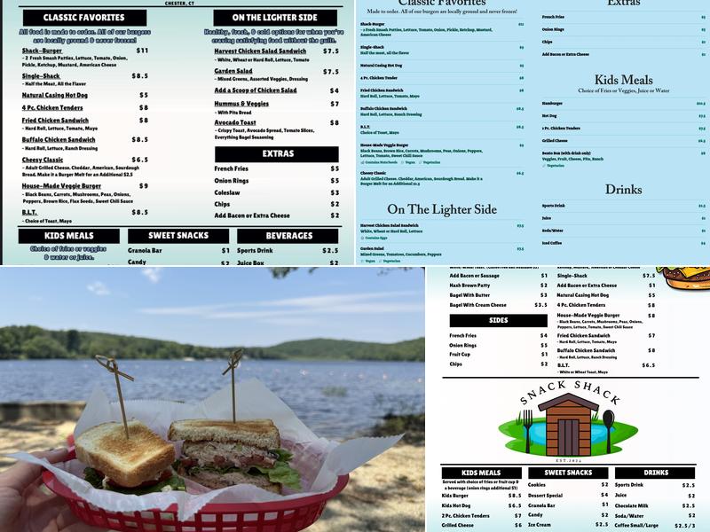 Snack Shack Menu