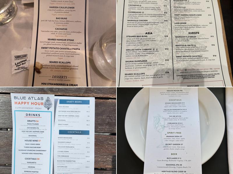 Blue Atlas Restaurant and Market Menu