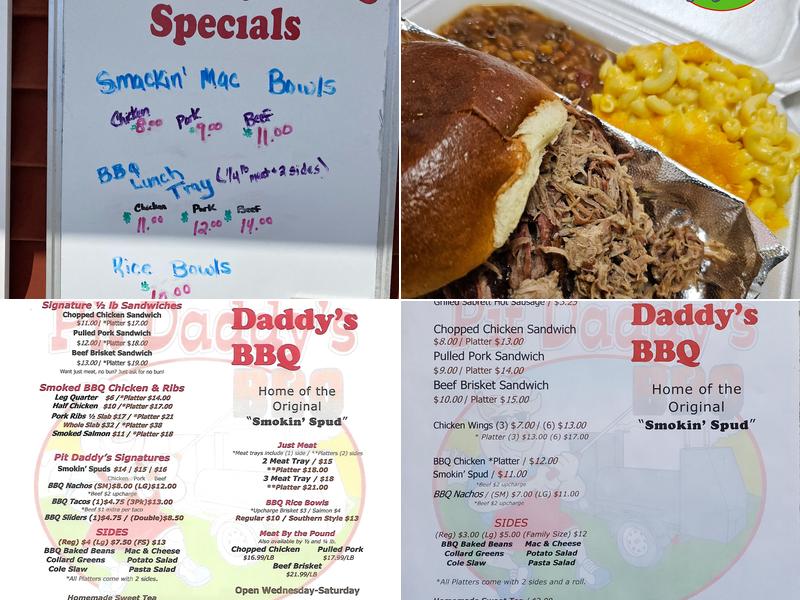 Pit Daddy's BBQ Menu