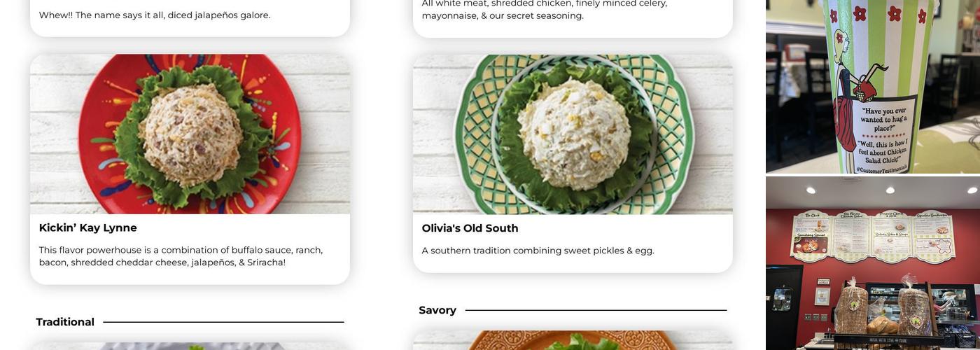 Chicken Salad Chick Menu