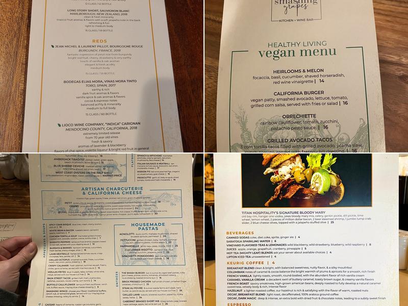 Smashing Grapes Menu