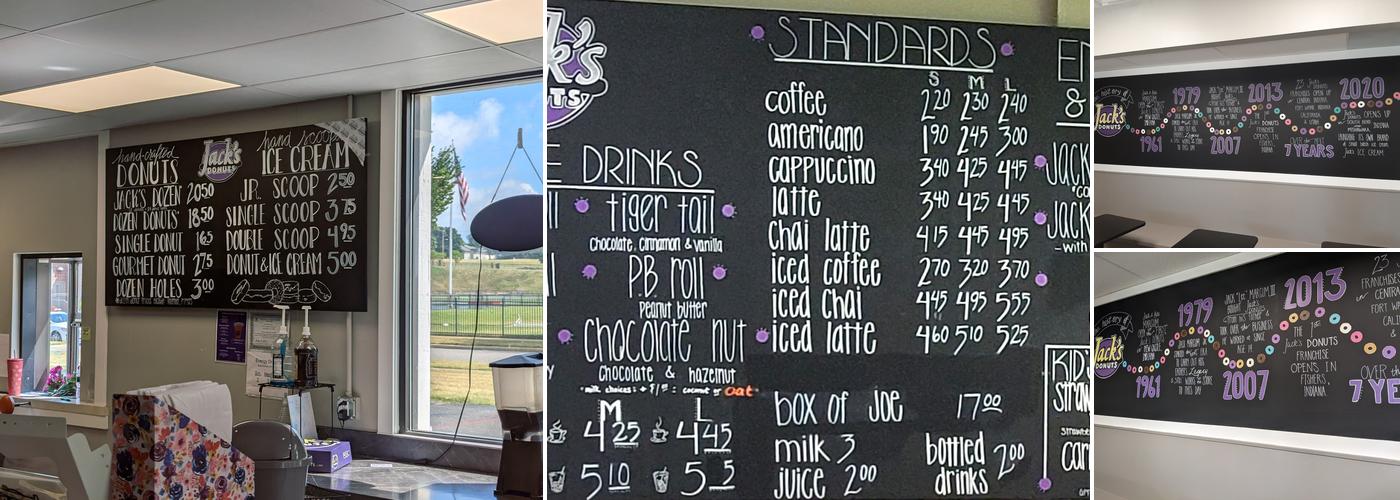 Jack's Donuts of South Bend Menu