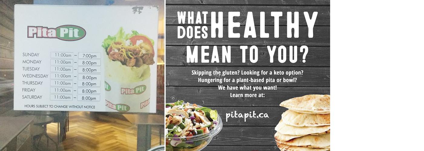 Pita Pit Menu