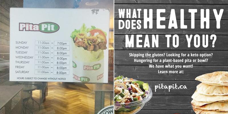 Pita Pit Menu