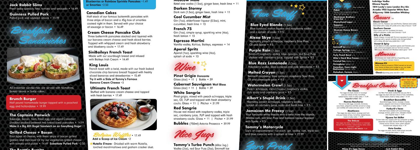 Tommy's Menu