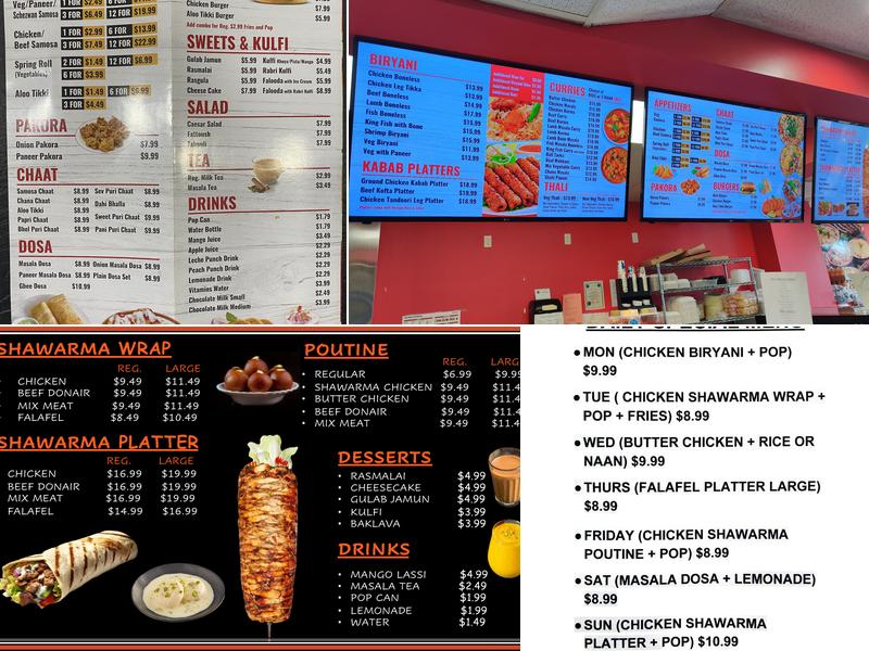 Dr. Shawarma & Curries Menu