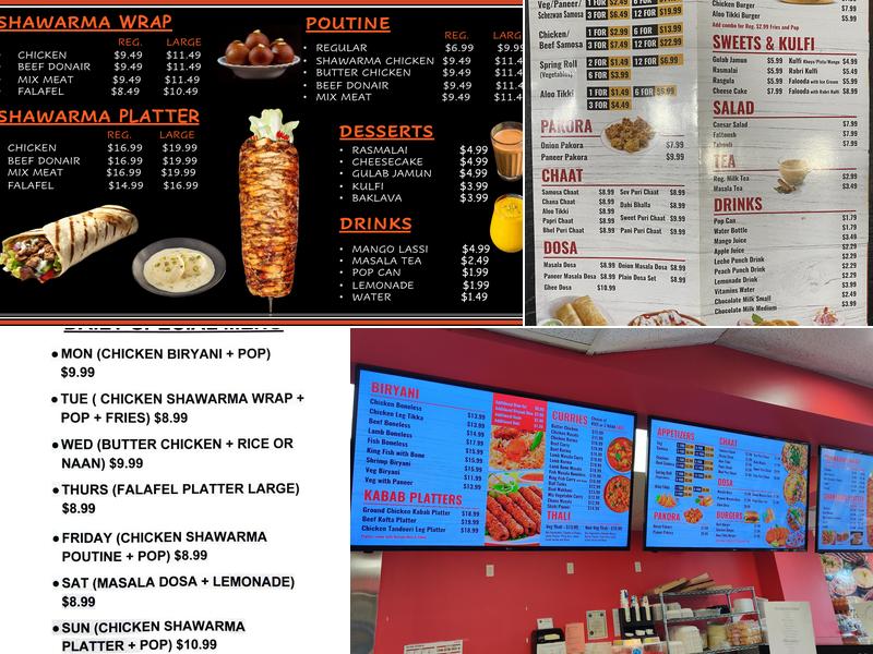 Dr. Shawarma & Curries Menu