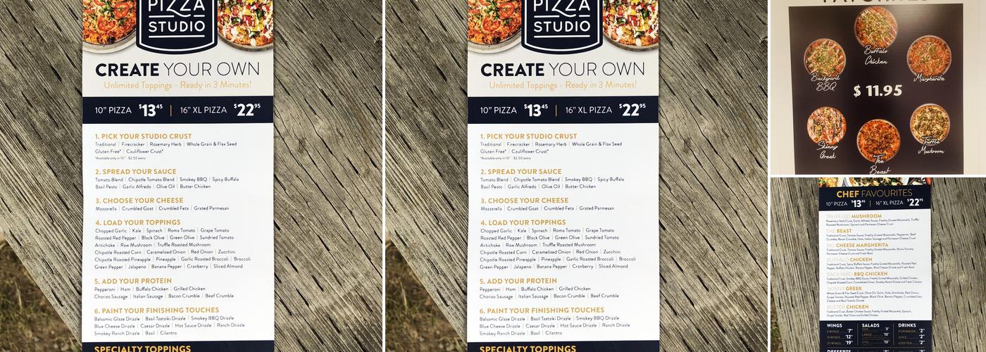 Pizza Studio Canada Menu
