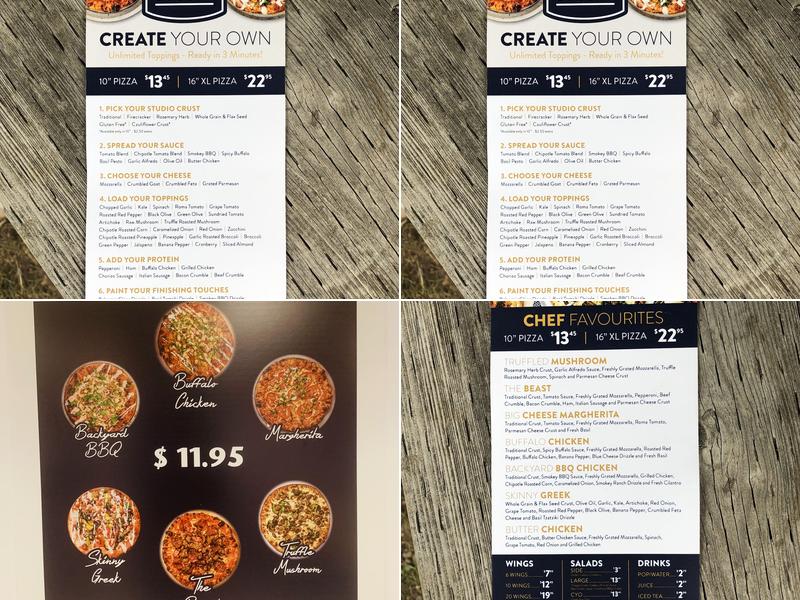 Pizza Studio Canada Menu