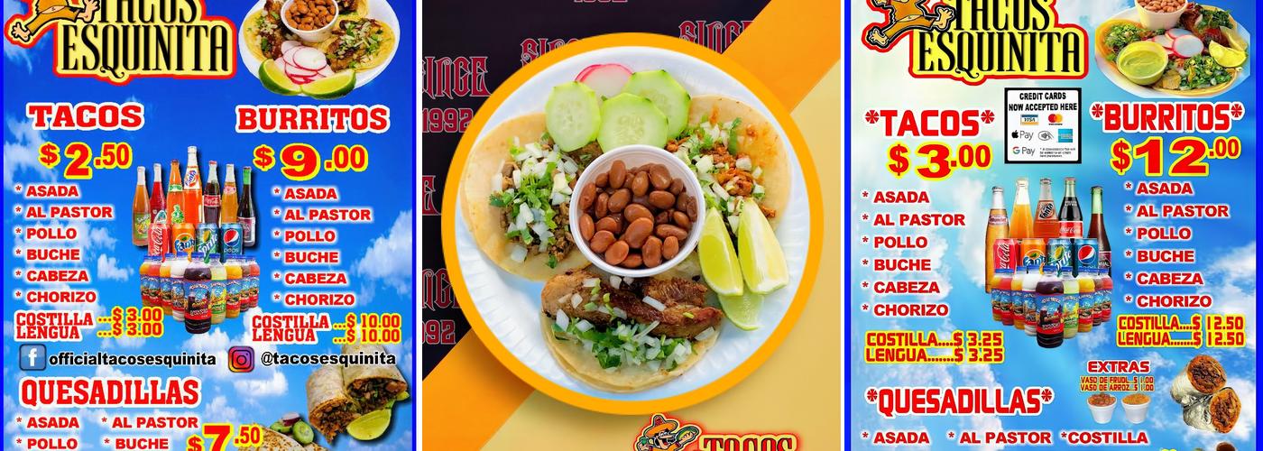 Tacos Esquinita Menu
