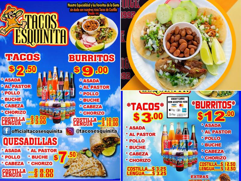 Tacos Esquinita Menu