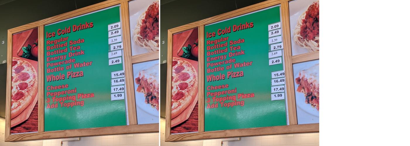 Pizza Place Menu