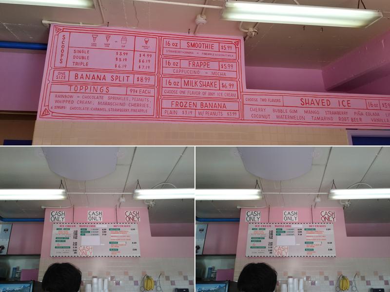 International Ice Cream Menu