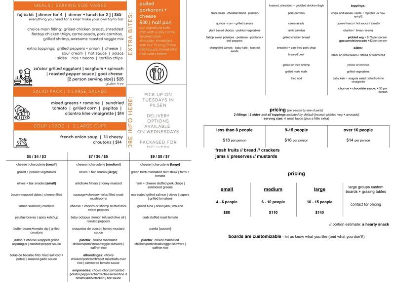Crying Onion Menu
