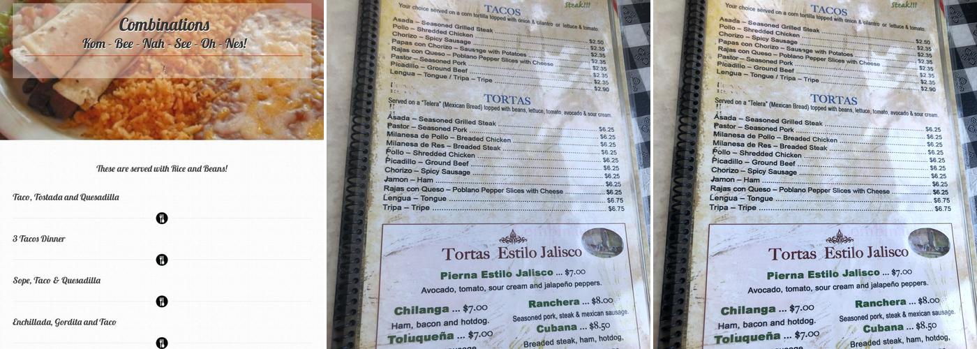 El Muchacho Alegre Menu