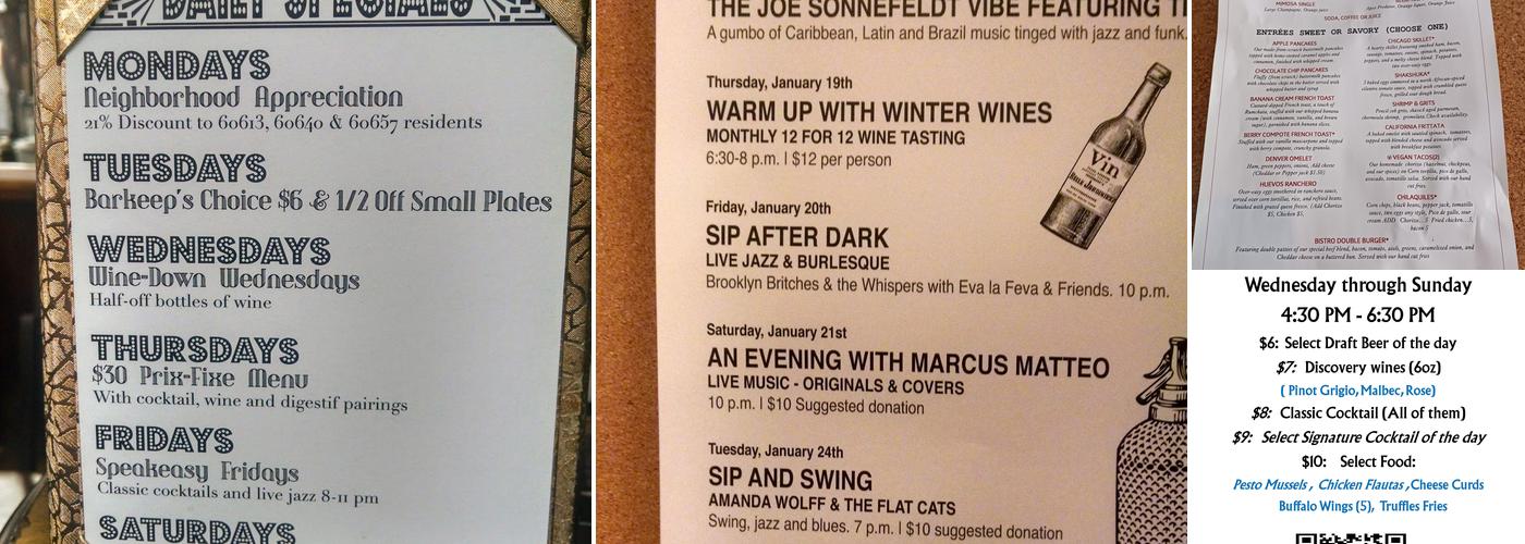 Port & Park Bistro & Bar Menu