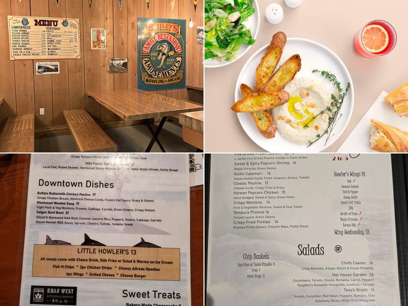 Howler's Family Restaurant and Amusements Menu