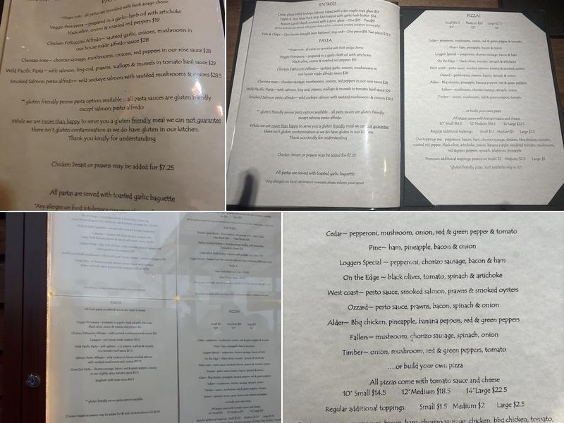 Cedar Grill Menu